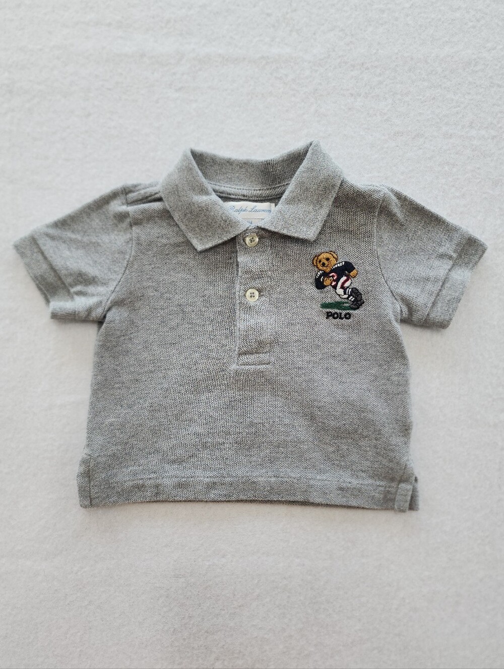 Ralph Lauren Baby 3M Polo Bear Shirt & Gray Polo Top Bundle Boys 2 Pc - Picture 9 of 15